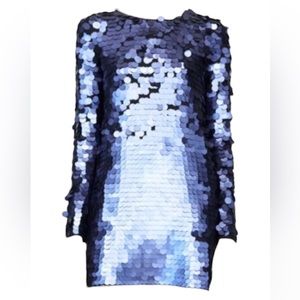 NWT Gorgeous Zara limited edition blue sequin knit dress